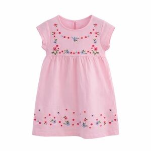 Charming Pink Floral Kids Dress